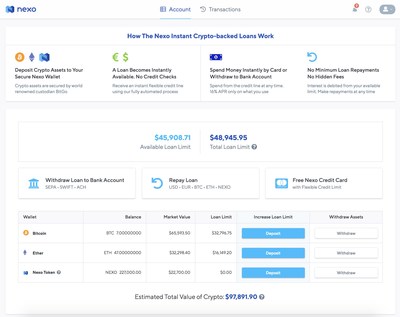 Как работает криптовалютный кредит от Nexo